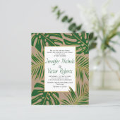 Einladung zur Hochzeit von tropischen Kraftpapier (Stehend Vorderseite)