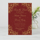 Einladung zur Hochzeit von Verzierten Blumen (Stehend Vorderseite)