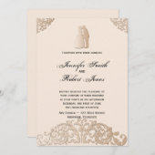 Einladung zur Hochzeit von Viktorianischem Gold (Vorne/Hinten)