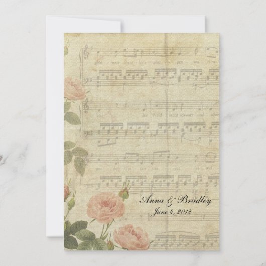 Einladung zur Hochzeit von Viktorianischer Musik u (Rückseite)