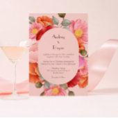 Einladung zur Hochzeit von Vintagem Blumenmohn