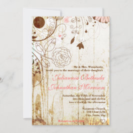 Einladung zur Hochzeit von Vintagem Shabby Chic
