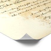 Einladung zur Hochzeit von Vintagen Aquamarinen Vö Poster (Ecke)