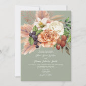 Einladung zur Hochzeit von Vintagen Früchten (Vorderseite)