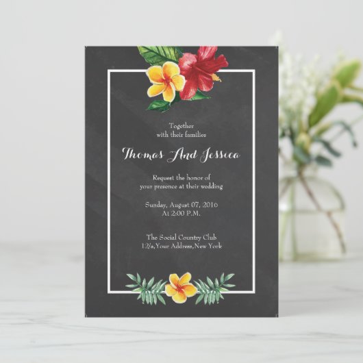 Einladung zur Hochzeit von Vintagen Halbpension (Stehend Vorderseite)