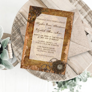 Einladung zur Hochzeit von Vintagen Industriestraß