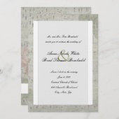 Einladung zur Hochzeit von Vintagen Rose (Vorne/Hinten)