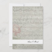 Einladung zur Hochzeit von Vintagen Rose (Rückseite)