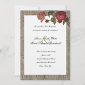 Einladung zur Hochzeit von Vintagen Rose (Vorderseite)