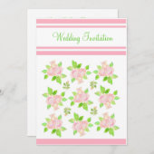 Einladung zur Hochzeit von Vintagen Rosen (Vorne/Hinten)