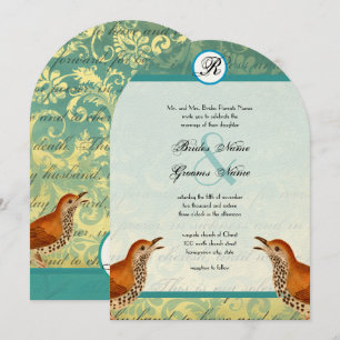 Einladung zur Hochzeit von Vintagen Vögeln Lagoon 