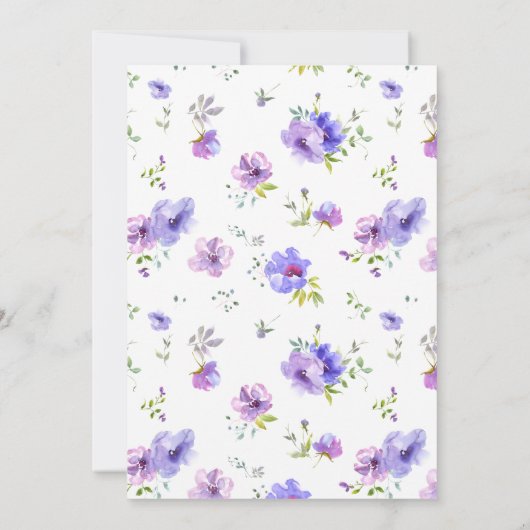 Einladung zur Hochzeit von Violett Blumenreath Mon (Rückseite)