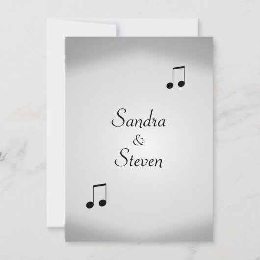 Einladung zur Hochzeit von Violine Music (Rückseite)