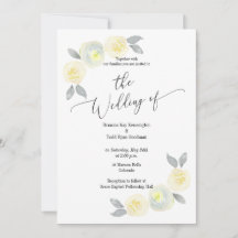 Einladung zur Hochzeit von Wasser in Gelb und Grau