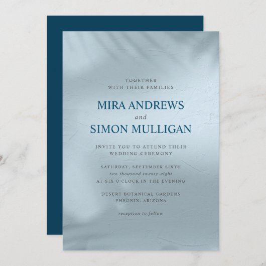 Einladung zur Hochzeit von Wasser und Eis (Vorne/Hinten)