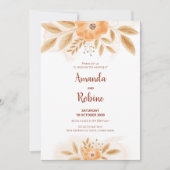 Einladung zur Hochzeit von Wasserfarben (Vorderseite)