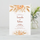 Einladung zur Hochzeit von Wasserfarben (Stehend Vorderseite)