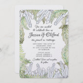 Einladung zur Hochzeit von Wasserfarben (Vorne/Hinten)