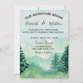 Einladung zur Hochzeit von Wasserfarben (Vorderseite)