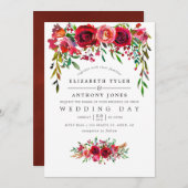 Einladung zur Hochzeit von Wasserfarben (Vorne/Hinten)