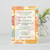 Einladung zur Hochzeit von Wasserfarben (Stehend Vorderseite)