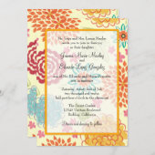 Einladung zur Hochzeit von Wasserfarben (Vorne/Hinten)