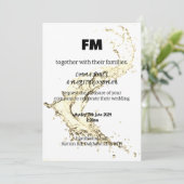 Einladung zur Hochzeit von Wasserfarben (Stehend Vorderseite)