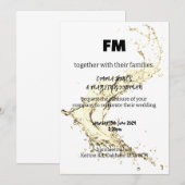 Einladung zur Hochzeit von Wasserfarben (Vorne/Hinten)