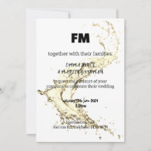 Einladung zur Hochzeit von Wasserfarben