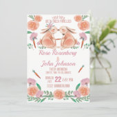 Einladung zur Hochzeit von Wasserfarben (Stehend Vorderseite)