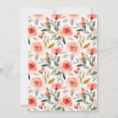 Einladung zur Hochzeit von Wasserfarben (Rückseite)