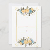 Einladung zur Hochzeit von Wasserfarben (Rückseite)