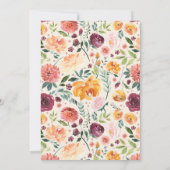 Einladung zur Hochzeit von Wasserfarben (Rückseite)