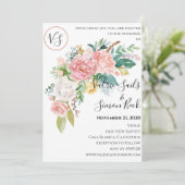 Einladung zur Hochzeit von Wasserfarben (Stehend Vorderseite)