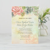 Einladung zur Hochzeit von Wasserfarben (Stehend Vorderseite)