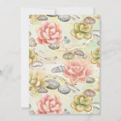 Einladung zur Hochzeit von Wasserfarben (Rückseite)