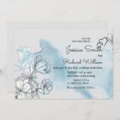 Einladung zur Hochzeit von Wasserfarben (Vorne/Hinten)