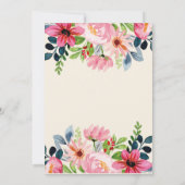 Einladung zur Hochzeit von Wasserfarben (Rückseite)