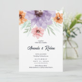 Einladung zur Hochzeit von Wasserfarben (Stehend Vorderseite)