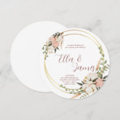 Einladung zur Hochzeit von Wasserfarben (Vorne/Hinten)