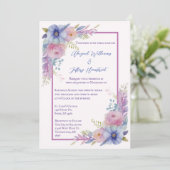 Einladung zur Hochzeit von Wasserfarben (Stehend Vorderseite)