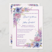 Einladung zur Hochzeit von Wasserfarben (Vorne/Hinten)