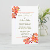 Einladung zur Hochzeit von Wasserfarben (Stehend Vorderseite)