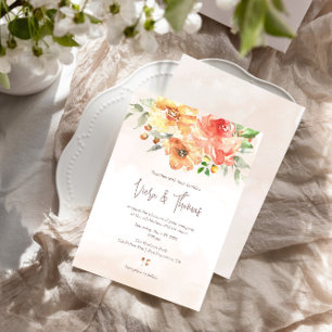 Einladung zur Hochzeit von Wasserfarben