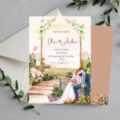 Einladung zur Hochzeit von Wasserfarben