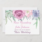 Einladung zur Hochzeit von Wasserfarben (Vorderseite)