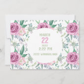 Einladung zur Hochzeit von Wasserfarben (Rückseite)