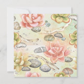 Einladung zur Hochzeit von Wasserfarben (Rückseite)