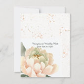 Einladung zur Hochzeit von Wasserfarben (Rückseite)