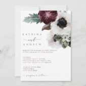 Einladung zur Hochzeit von Wasserfarben (Vorderseite)